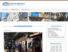 Tablet Screenshot of mieterbund-wuppertal.de